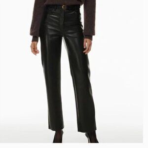 WILFRED BLACK LEATHER PANTS MELINA